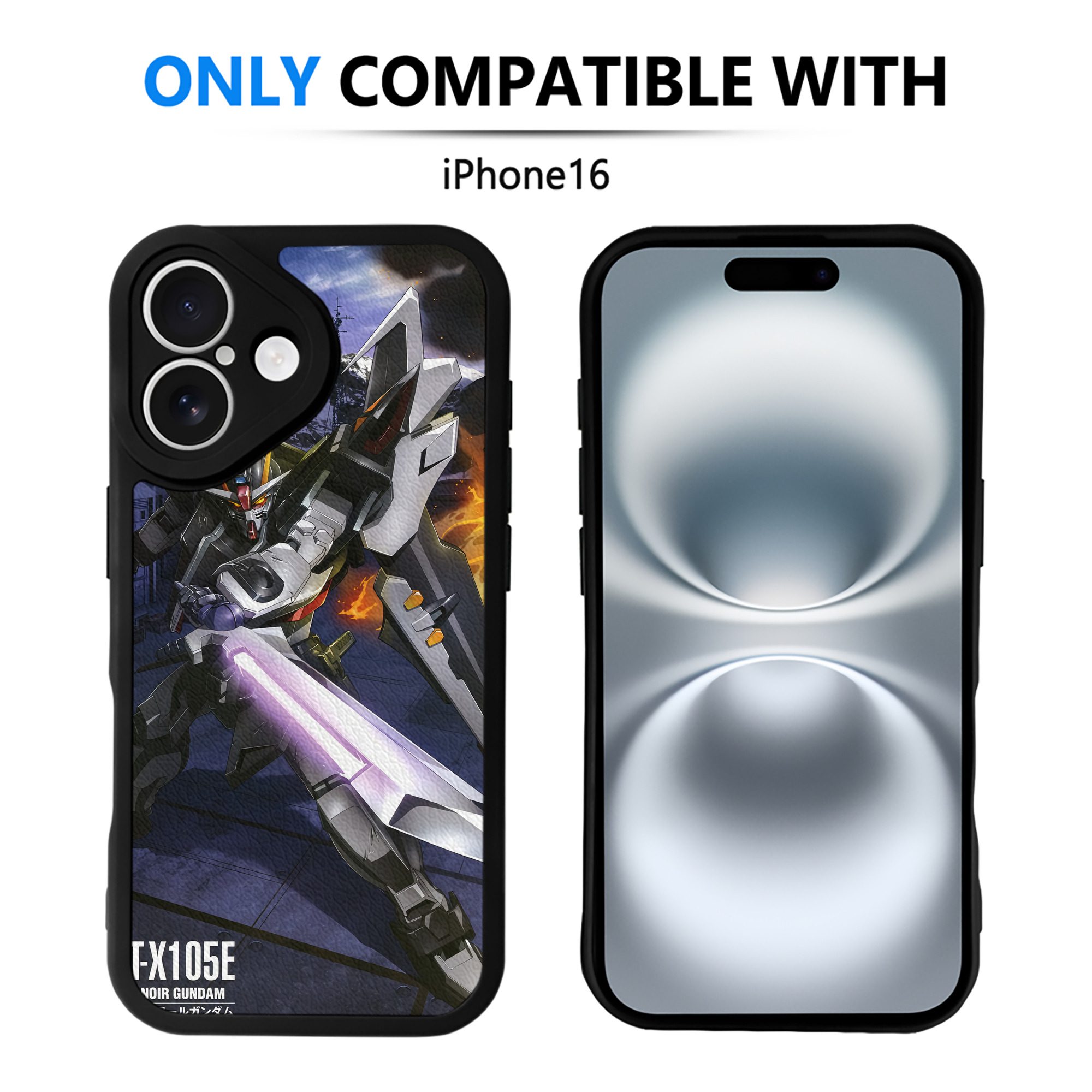 （画像用） 機動戦士ガンダム Mobile Suit Gundam 【iPhone 16シリーズ対応】シリコンスマホケース（レザー調） 材質：シリコン